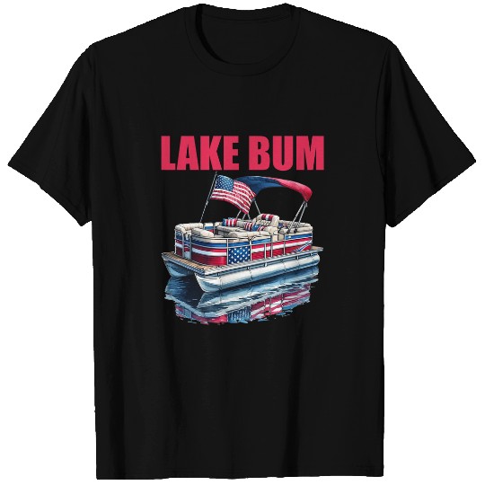 4th of July Pontoon Boat Lake Bum T-Shirts