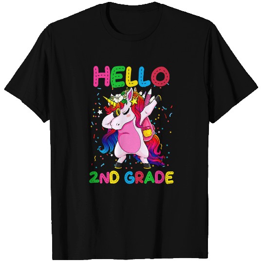 Hello 2nd Grade Unicorns Boys Girls Back to School T-Shirts