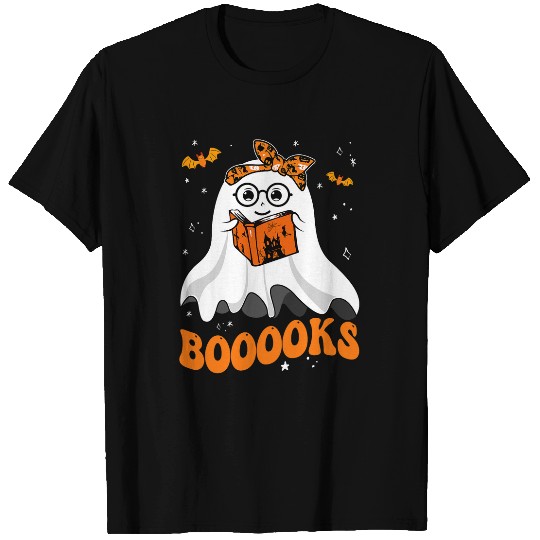 Booooks Cute Reading Library Books Halloween Teacher T-Shirts