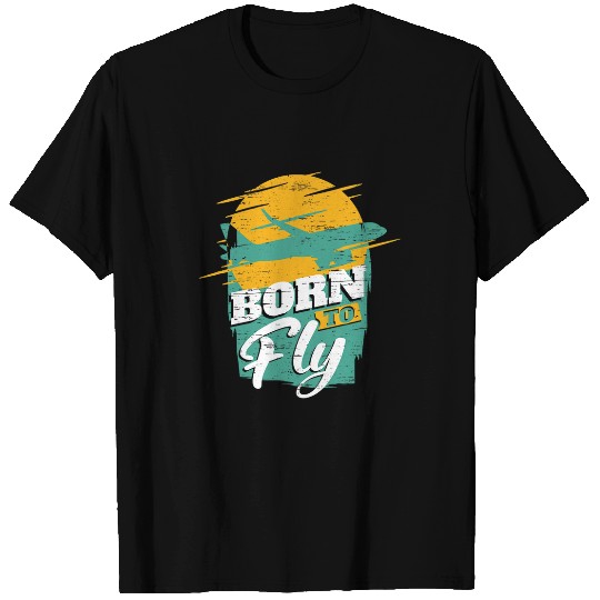 Born To Fly Airlines Airplane Aircraft Navigation T-Shirts