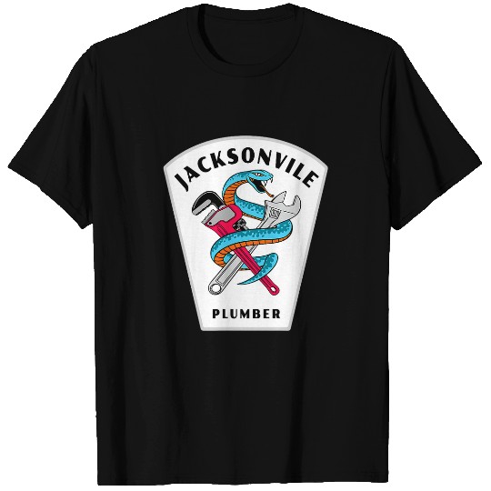 Jacksonville Florida Plumber Fun Plumber Tools Novelty Logo T-Shirts
