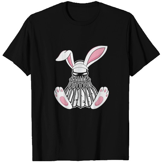 Happy Easter Badminton Ears Funny Easter Day Bunny Lovers T-Shirts