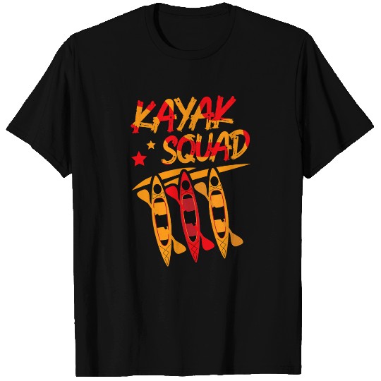 Kayak Squad Kayaker Kayaking Boating Paddler Lake Paddling T-Shirts