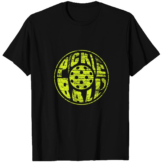 Grunge Pickleball Shape Typography T-Shirts