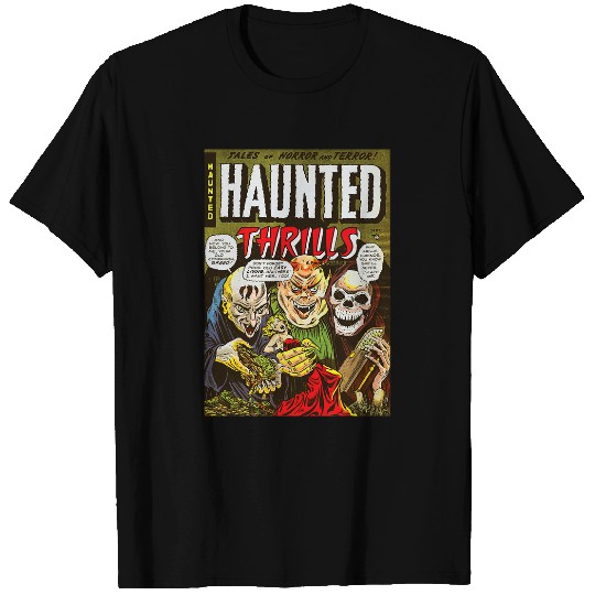 Halloween Horror Devil Grim Reaper vintages Comic Book Retro T-Shirts