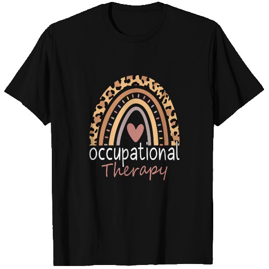 Occupational Therapy OT Therapist OT Month Leopard Rainbow 1 T-Shirts