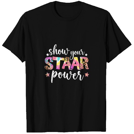 Test Day Show Your STAAR Power Leopard Pastel Tie Dye T-Shirts