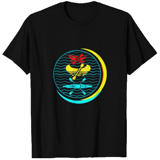 Kayaking Gets Me Retro Paddel Together Kanu Paddel Boat T-Shirts