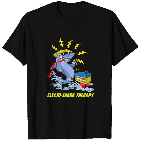 ElectoShark Therapy 2024 Election Battery Boat Electric T-Shirts