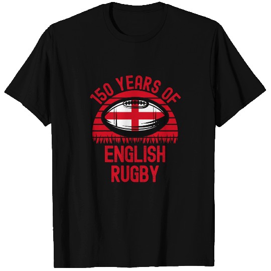 150 Years of English Rugby Fans Football Mens englands Rugby T-Shirts