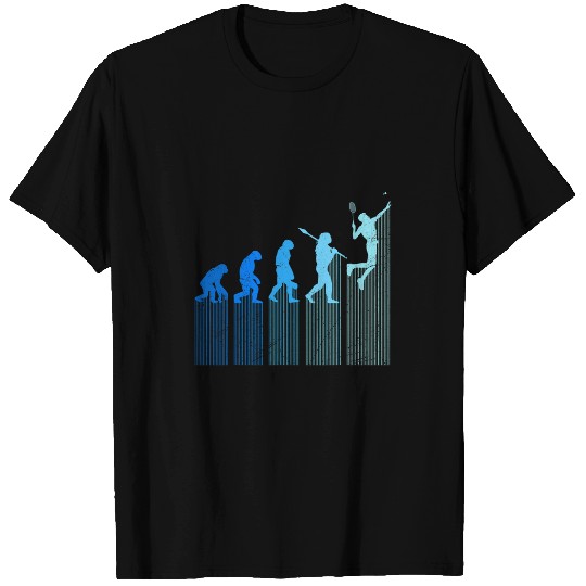 badminton player evolution monkey Badminton T-Shirts
