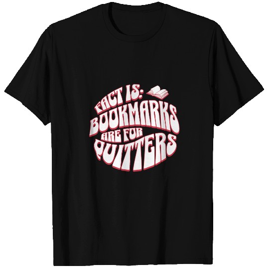 Bookmarks Are for Quitters Retro Funny English Teacher T-Shirts
