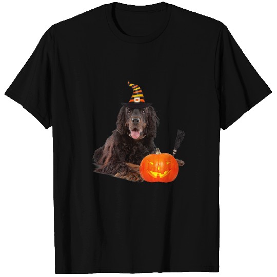 Gordon Setter Witch Hat Halloween Dog Costume T-Shirts