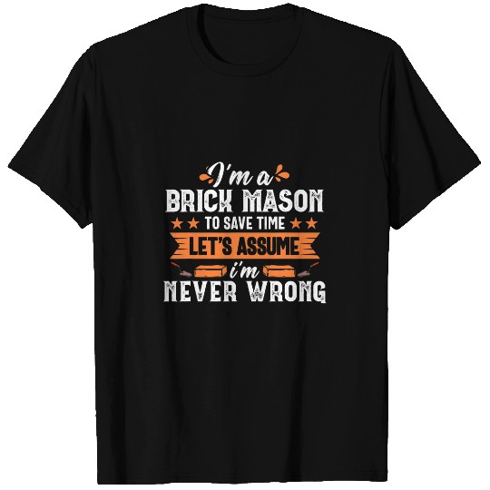 Save Time Brick Mason Bricklayer Construction Worker Gift T-Shirts