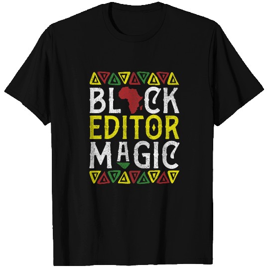 Afro Black Editor Magic Apparel African Book Film Edition T-Shirts