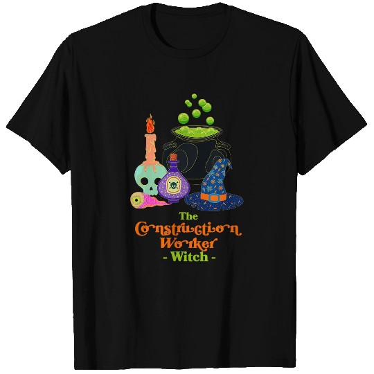 The Construction Worker Witch Foreman Halloween Mason Scary T-Shirts