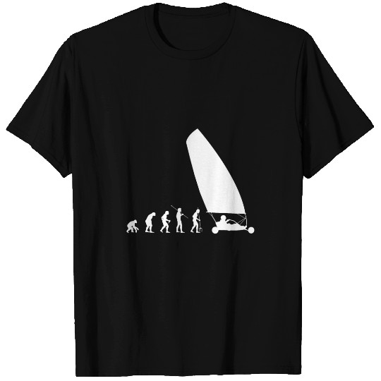 Evolution Land Sailing Sail Wagon Sand Yachting Dirtboating T-Shirts