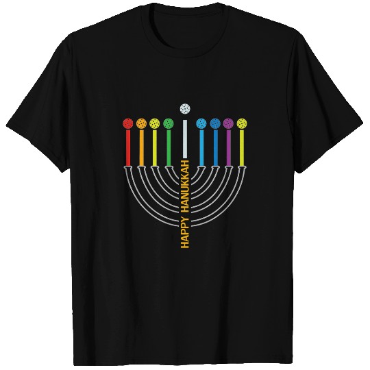 Hanukkah Menorah Pickleball T-Shirts