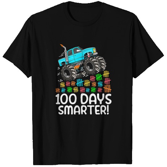 I Crushed 100 Days Of School Monster Truck 100th Days Kids T-Shirts