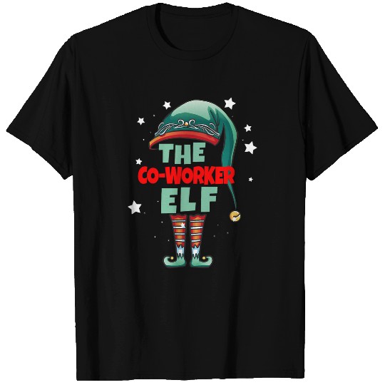Coworker Elf Christmas Pajama Coworker Matching Family 3 T-Shirts