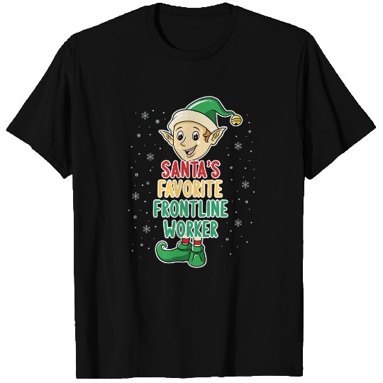 Santa Favorite Frontline Worker Christmas Elf Family T-Shirts