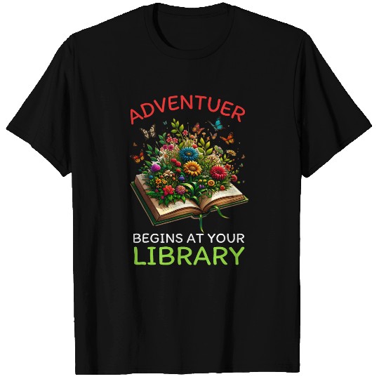 Adventure Begins At Your Library Summer Reading 2024 Books 2 T-Shirts