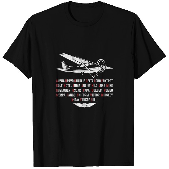 Pilot Phonetic Alphabet C172 Airplane T-Shirts