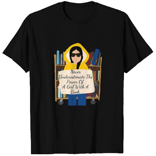 Feminist Quote A Girl With Book Ruth Bader Ginsburg Funny T-Shirts
