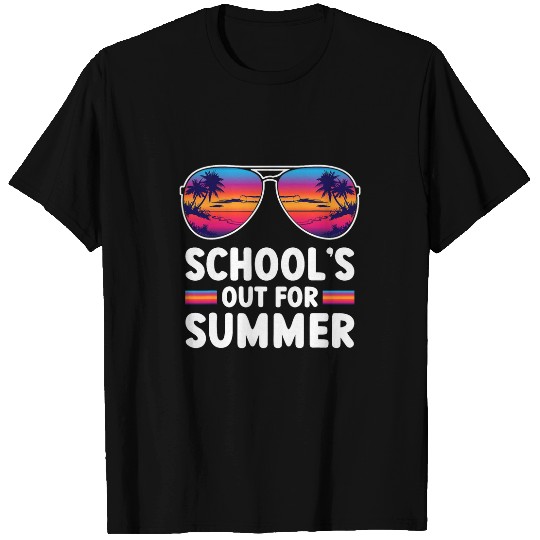 Retro Last Day of Schools Out For Summer Teacher Boys Girls 4 T-Shirts