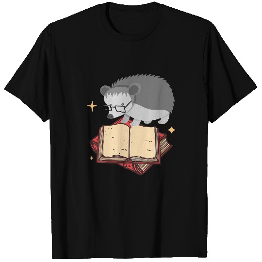 Hedgehog Book Reading T-Shirts