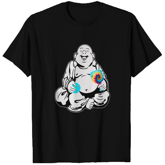 Laughing Buddha Pickleball Pickleballers Tie Dye Happy T-Shirts