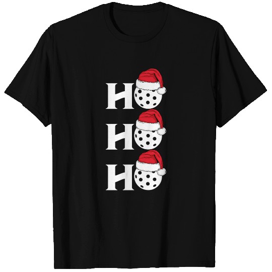 HO HO HO Funny Christmas Pickleball Santa Claus Hat Meme T-Shirts