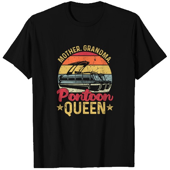 Lake Life Women Mom Mother Grandma Pontoon Queen T-Shirts