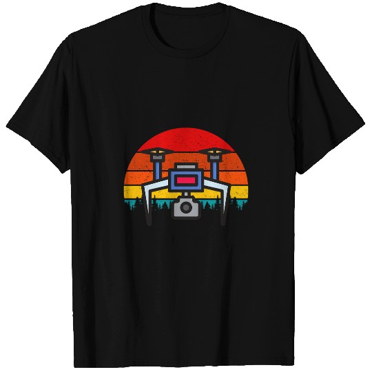 Droning Photography Quadcopter Pilot FPV Drone vintages Retro T-Shirts