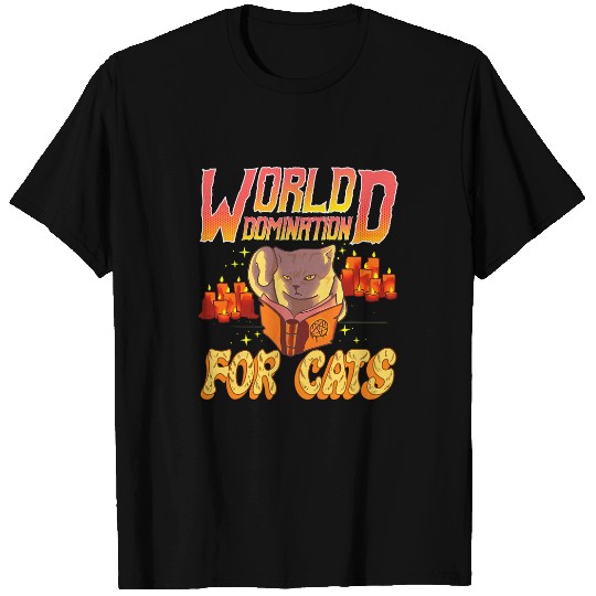 Funny Cat Witchcraft Cat Lovers Pentagram Cat Book T-Shirts