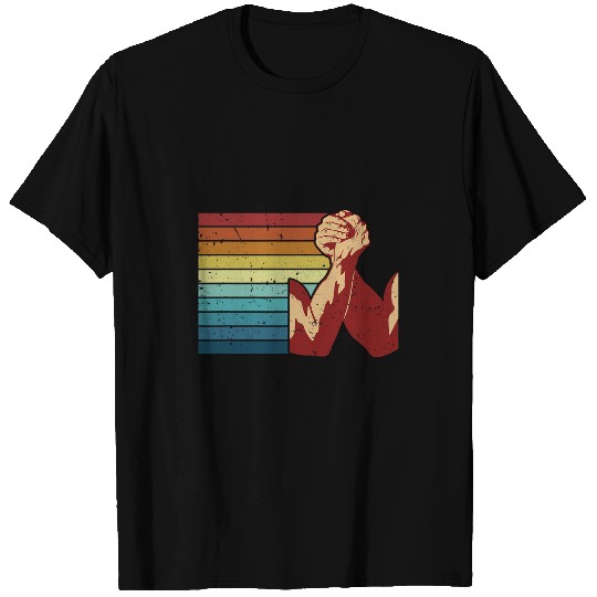 Retro Exercise Hand Wrestling Techniques Arm Wrestling T-Shirts