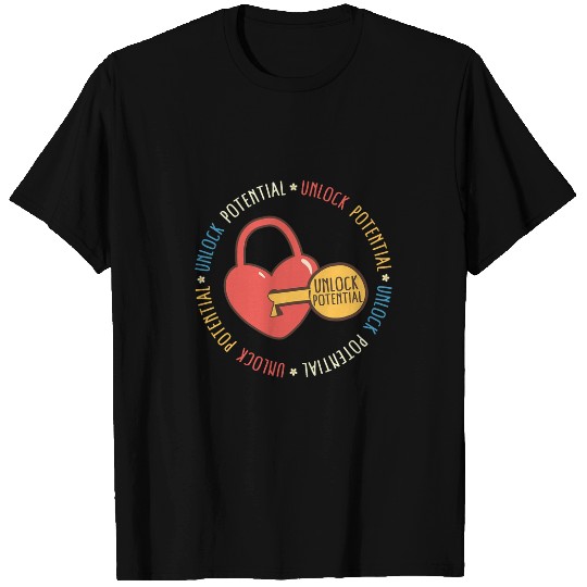 SPED Teacher Unlock Potential Neurodiversity ASL SPED Teache T-Shirts