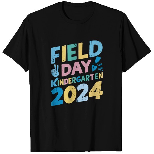 Field Day Kindergarten 2024 Boys Girls Kids Teacher Student T-Shirts