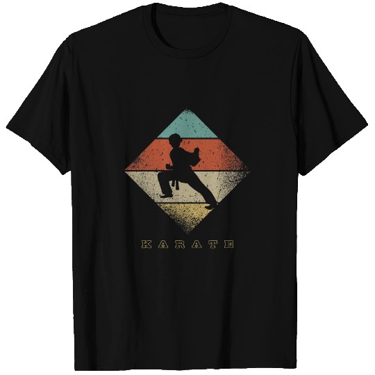 Retro Karate Pose 1960s 1970s Style Karate T-Shirts