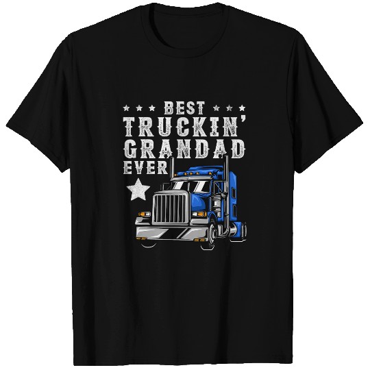 Mens Trucking Grandad Ever Fathers Day Trucker Truck T-Shirts