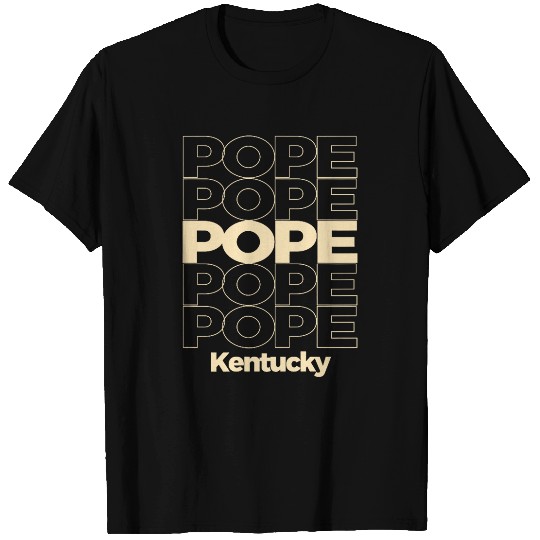vintages Pope Kentucky Repeating Text T-Shirts