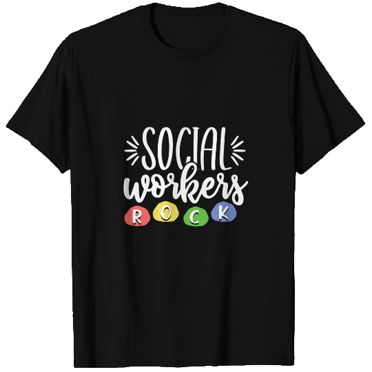 School Social Workers Rock Funny Teacher Appreciation Gift T-Shirts