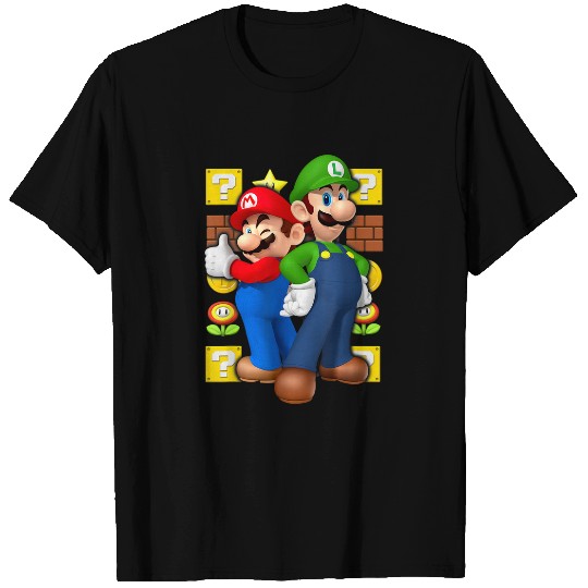 Mario T-Shirt Nintendo Super Mario Luigi Thumbs Up Graphic