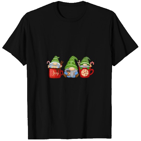 Christmas Gnome Candy Cane CoffeeChocolate Pickleball T-Shirts
