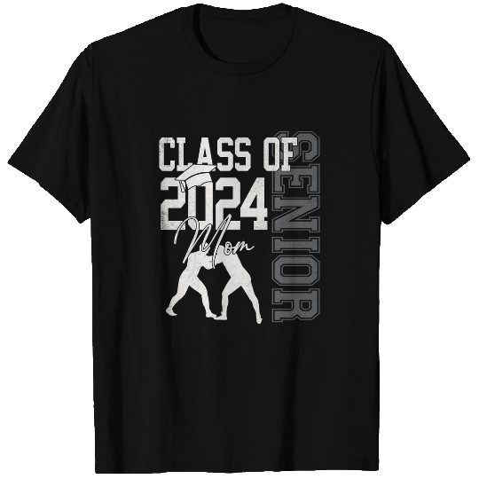 Senior Wrestling Mom Tees Class Of 2024 Graduation Funny T-Shirts