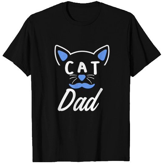 Mens Cute Cat Dad Cats Owner Kitten Lover Kitty Fan Meow Animal T-Shirts