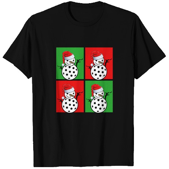 Christmas Pickleball Snowman xmass Winter Snowman Sports 1 T-Shirts