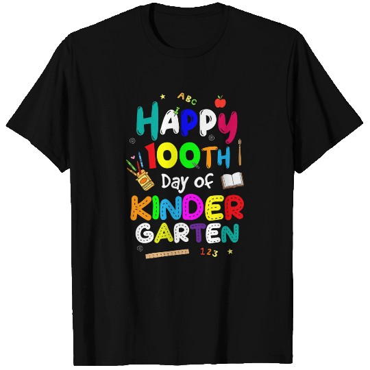 Happy 100th Day of Kindergarten Teacher or Student 15 T-Shirts