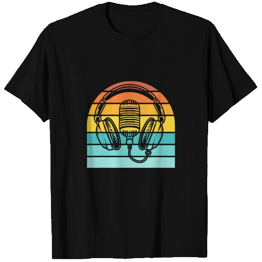 vintages Singer Vocalist Musician Retro Microphone Headphone 1 T-Shirts