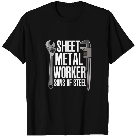 Sheet Metal Worker Sons Of Steel Blacksmith Ironworker T-Shirts
